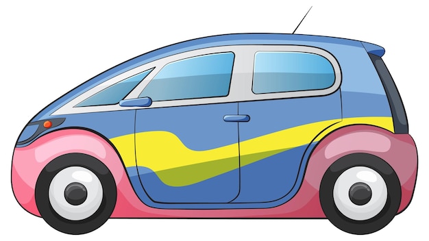 Free vector colorful compact car vector illustration