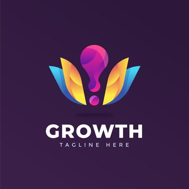 Colorful company logo template with tagline