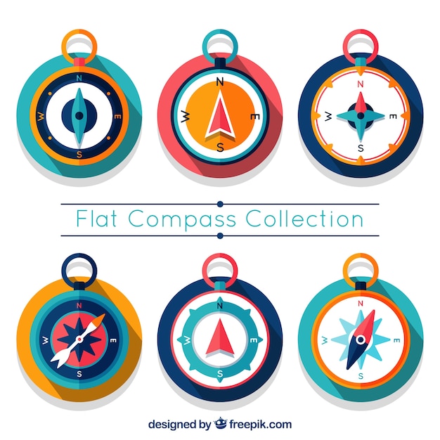 Colorful compass set