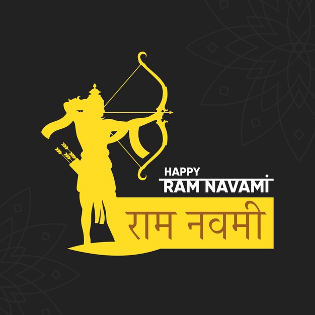 Colorful concept for ram navami day celebration