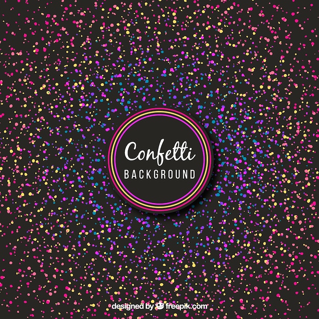 Free vector colorful confetti background in flat style