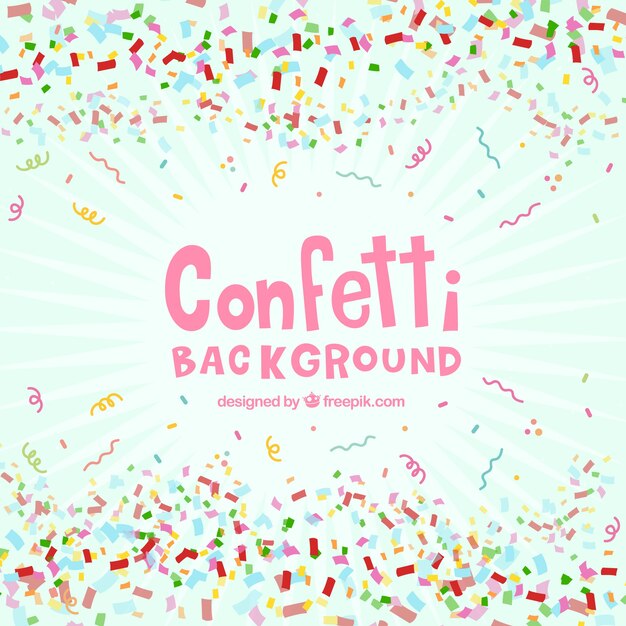 Free Vector colorful confetti background in flat style