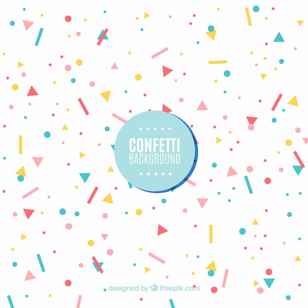 Free vector colorful confetti background in flat style