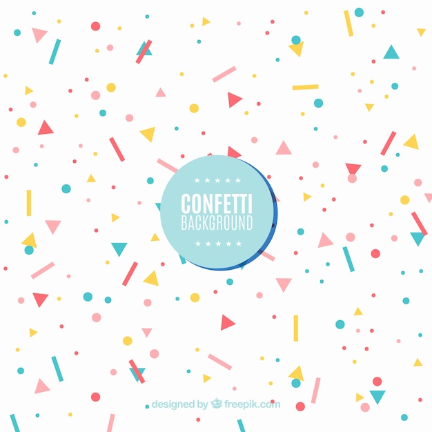 Free vector colorful confetti background in flat style