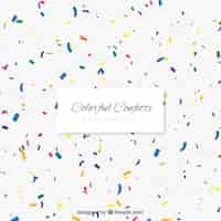 Free vector colorful confetti background in flat style