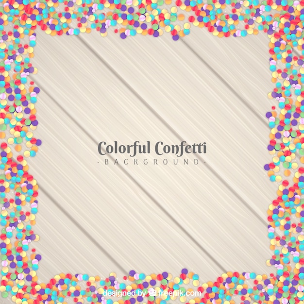 Free vector colorful confetti background in flat style