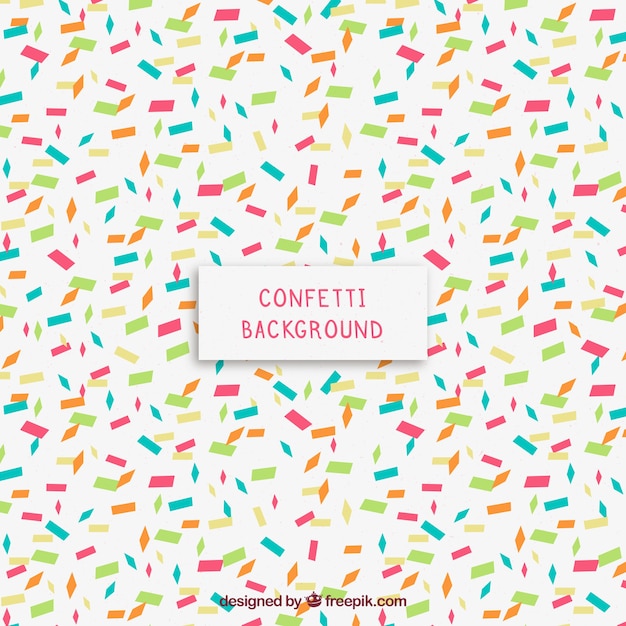 Free vector colorful confetti background in flat style