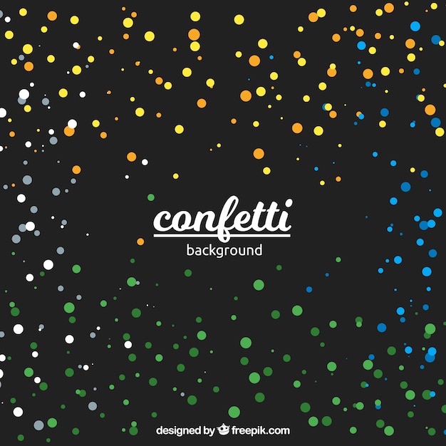 Бесплатное векторное изображение Красочный фон конфетти в плоском стиле