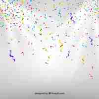 Free vector colorful confetti background in realistic style