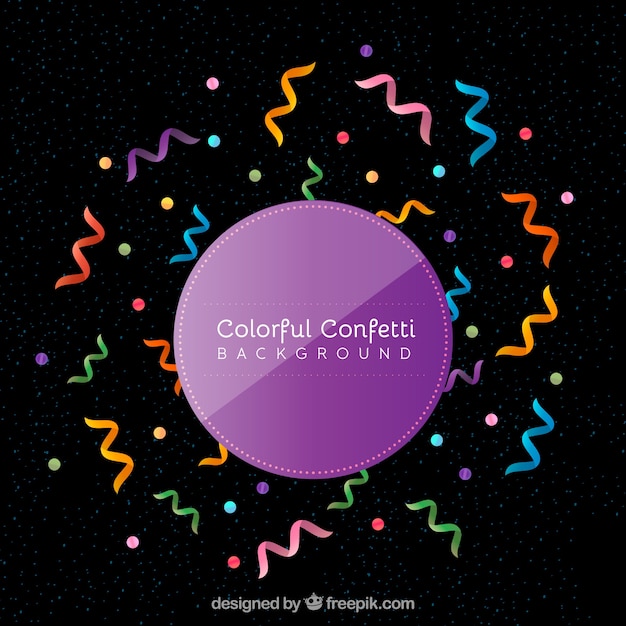 Vettore gratuito sfondo colorato coriandoli in stile realistico