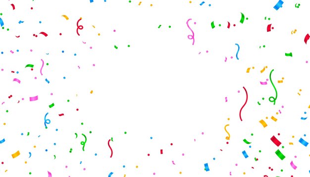 Colorful confetti background with text space