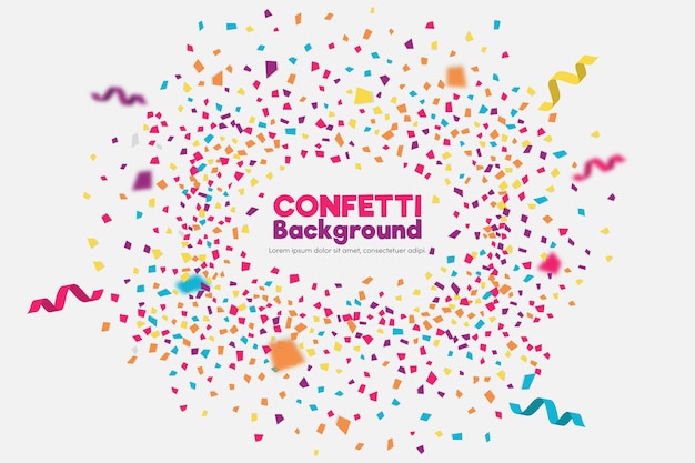 Free vector colorful confetti background