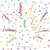 Free vector colorful confetti for carnival