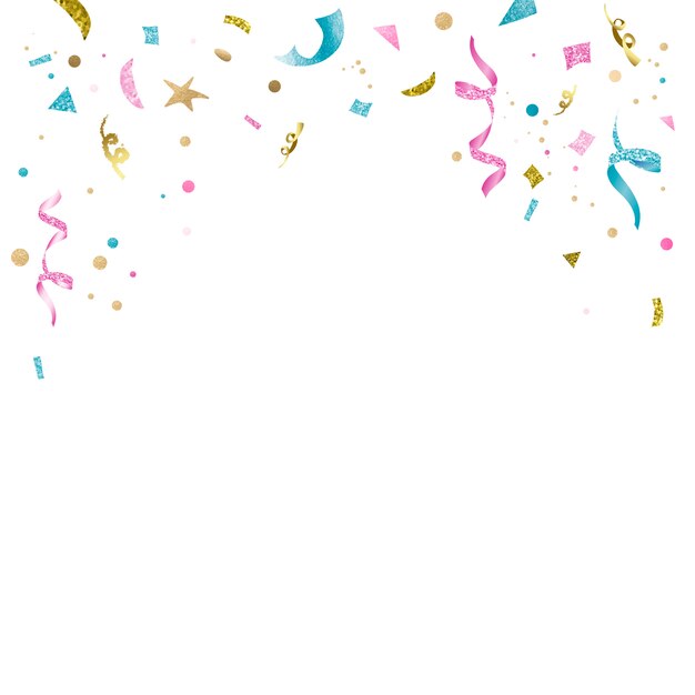 Colorful confetti celebratory design