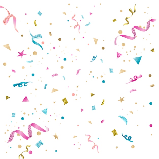 Free vector colorful confetti celebratory design