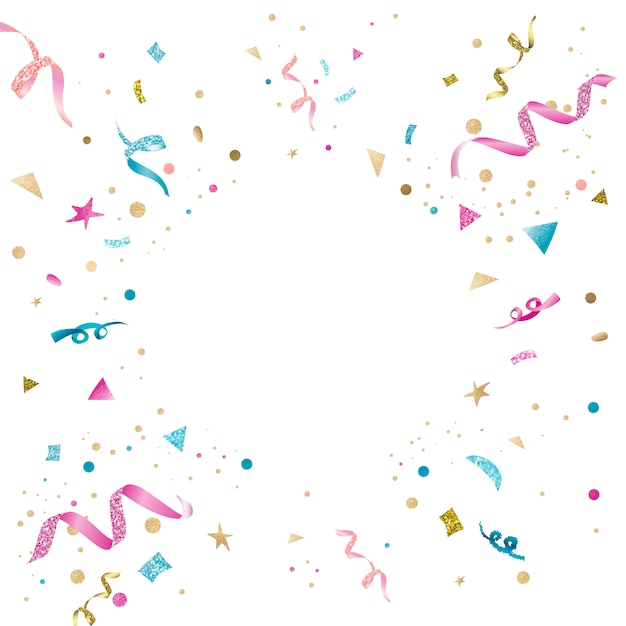 Colorful confetti celebratory design