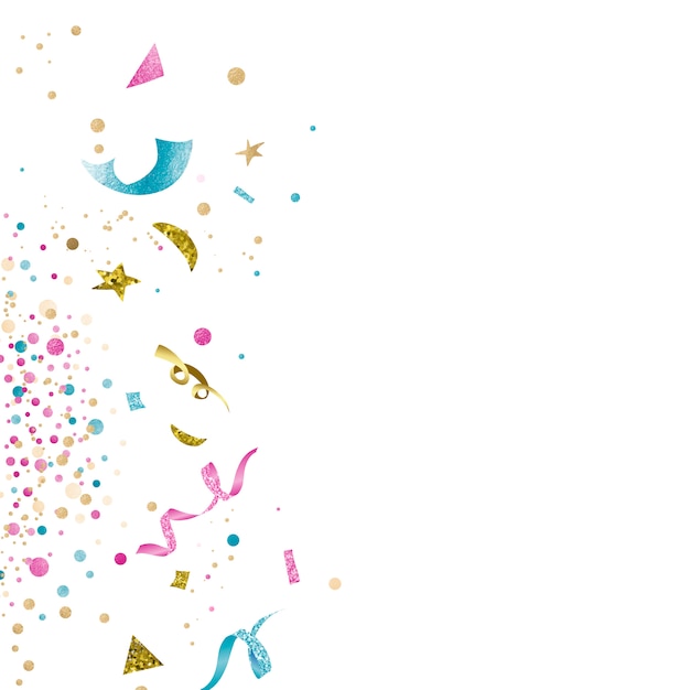 Colorful confetti celebratory design