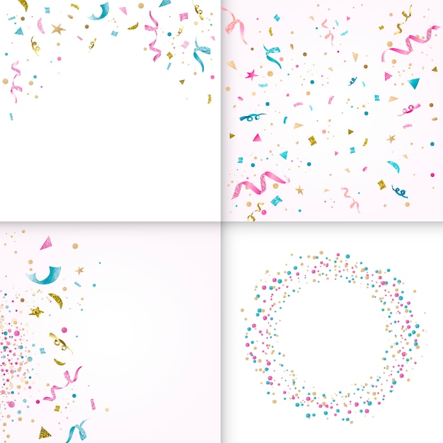 Colorful confetti design collection