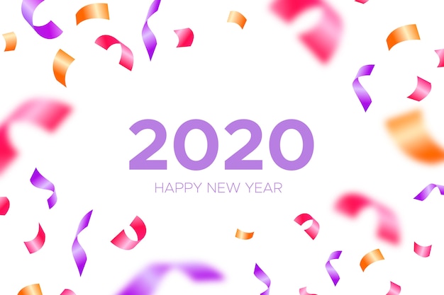 화려한 색종이 새 해 2020 배경