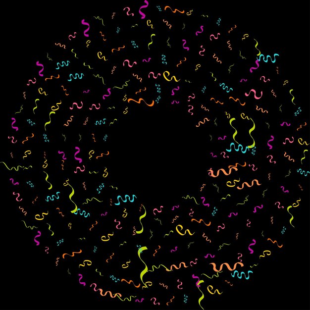 Красочные конфетти векторные праздничные иллюстрации