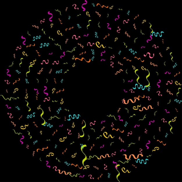 Красочные конфетти векторные праздничные иллюстрации