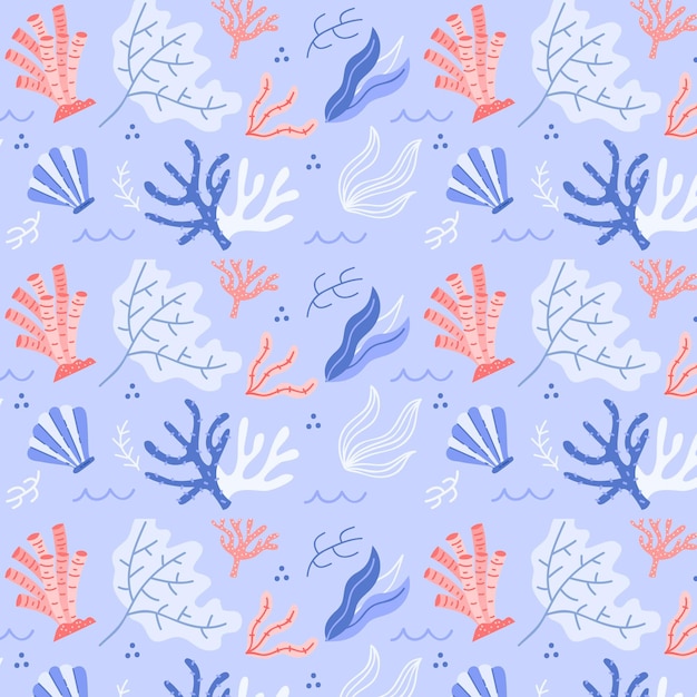 Free vector colorful coral pattern