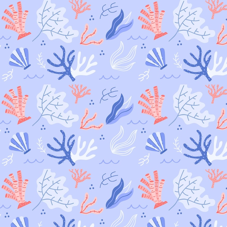 Free Vector colorful coral pattern