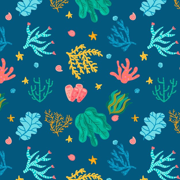 Colorful coral pattern