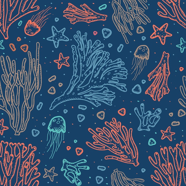 Free vector colorful coral pattern