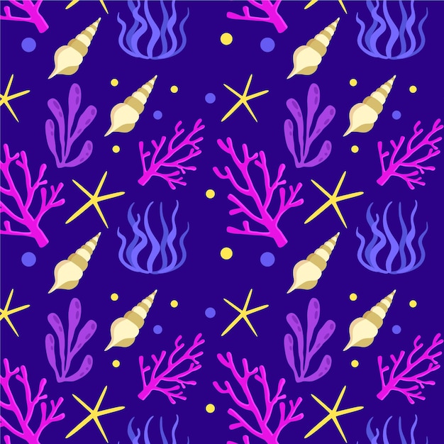 Free vector colorful coral pattern