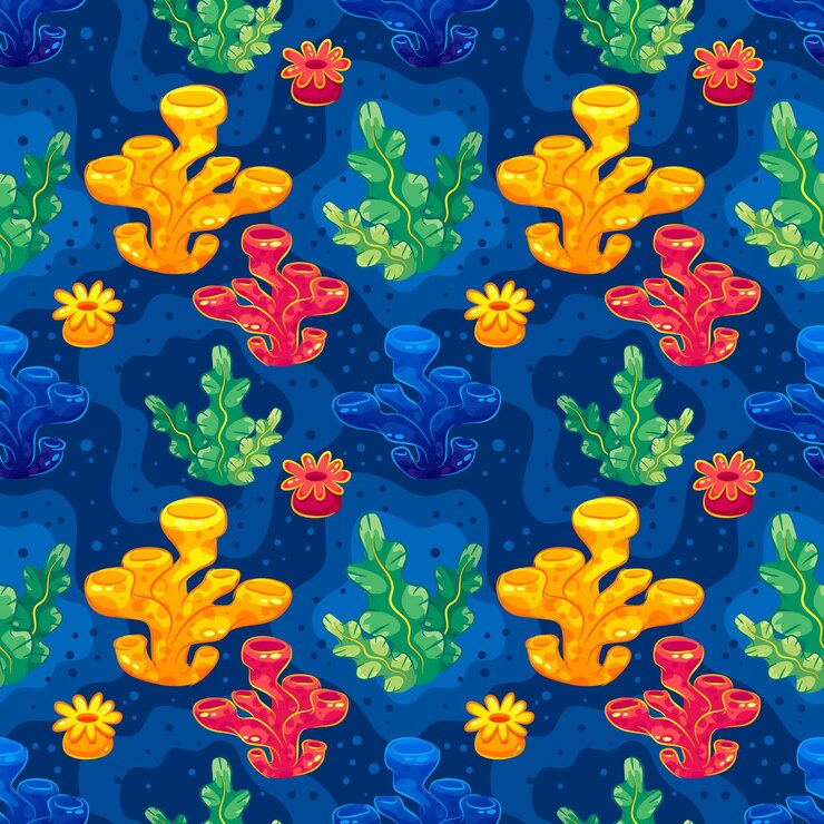 Free Vector colorful coral pattern