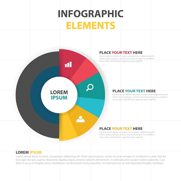 Красочный абстрактный бизнес-инфографический шаблон