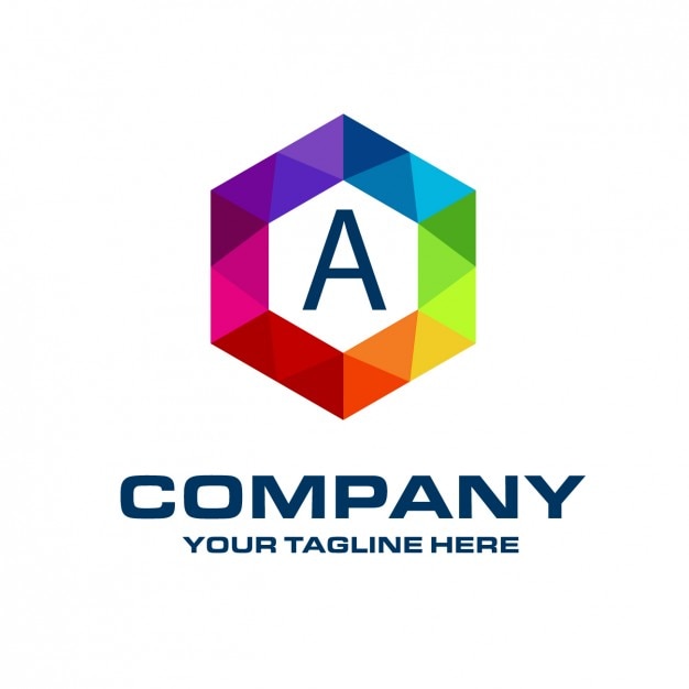 Free vector colorful corporative logo