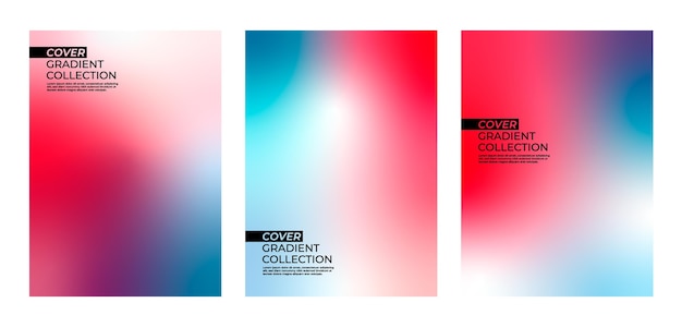 Free vector colorful cover gradient collection