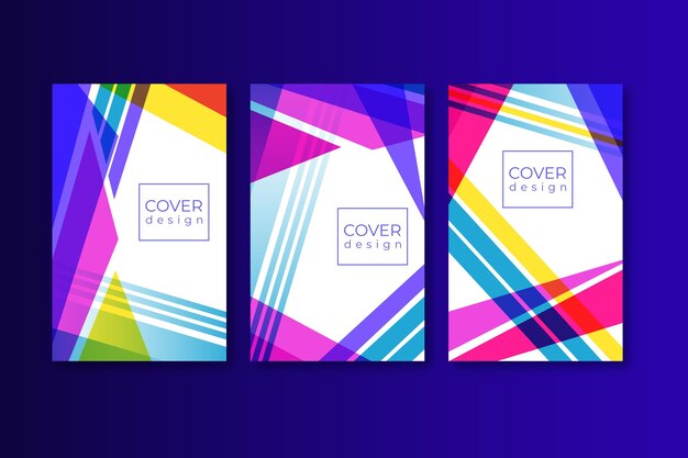 Colorful cover template concept