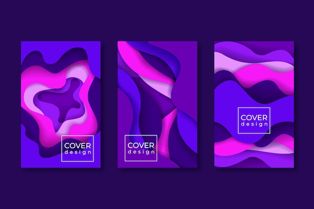 Free vector colorful cover template concept