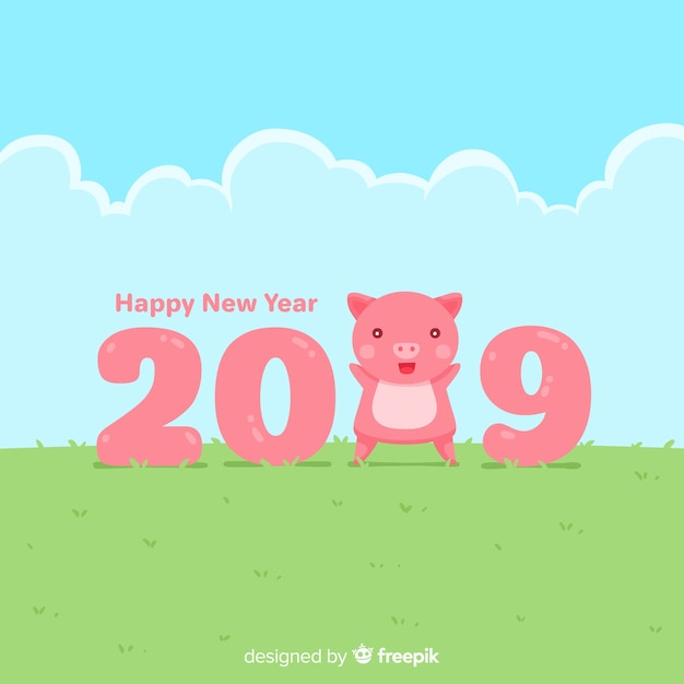 Colorful creative 2019 background