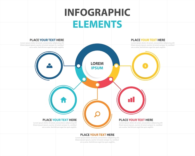 다채로운 크리 에이 티브 비즈니스 infographic 템플릿