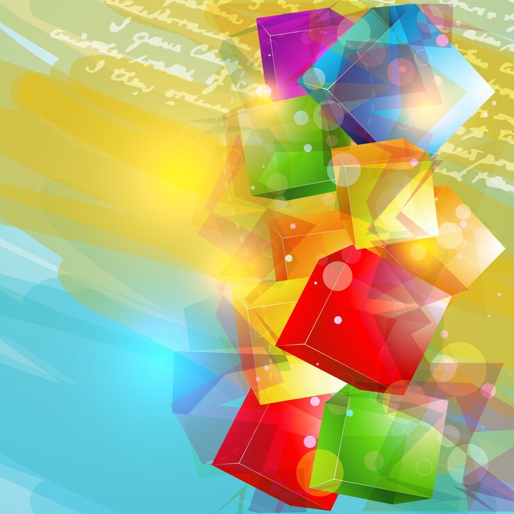 मुफ़्त वेक्टर colorful cube background