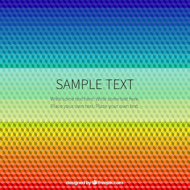 Free vector colorful cubes background