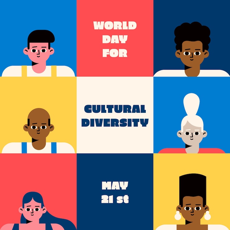 Free Vector colorful cultural diversity facebook post
