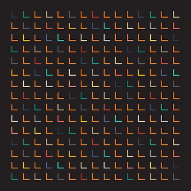 Colorful cut rectangle pattern on black background