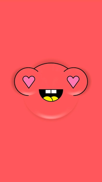 Colorful and cute monster emoji phone background vector