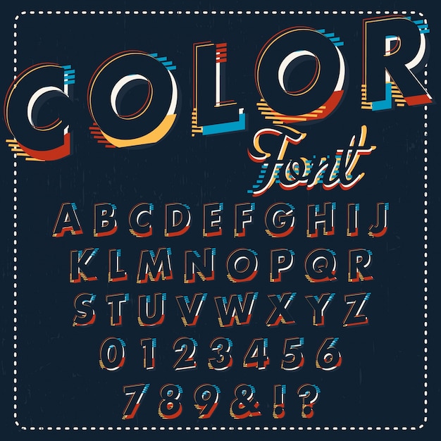 Красочный дизайн алфавита
