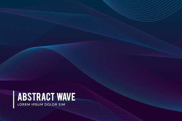 Free vector colorful dark wavy background