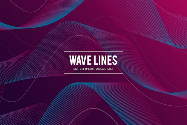 Colorful dark wavy background