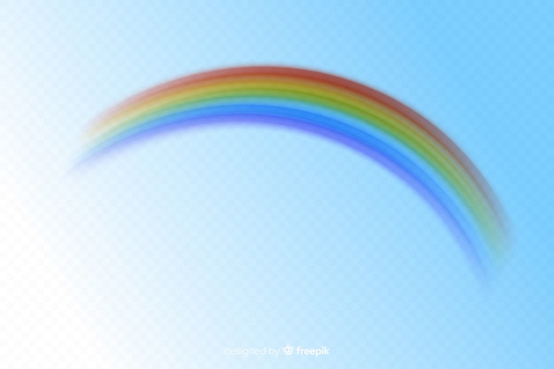Colorful decorative rainbow realistic style