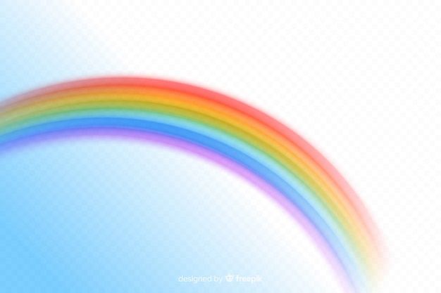 Colorful decorative rainbow realistic style