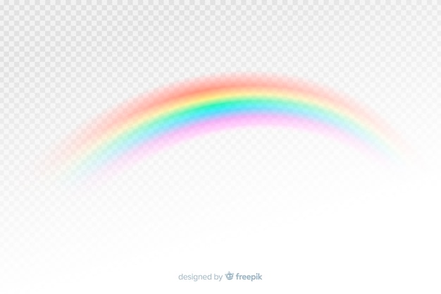 Colorful decorative rainbow realistic style