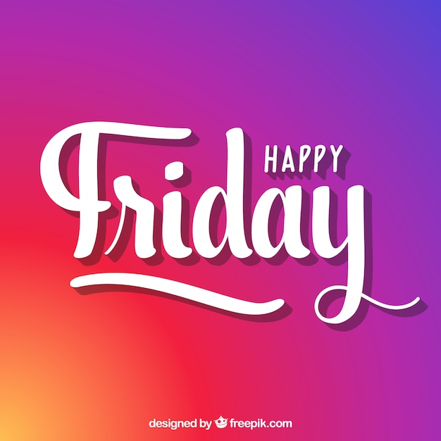 Free vector colorful defocused background of happy friday